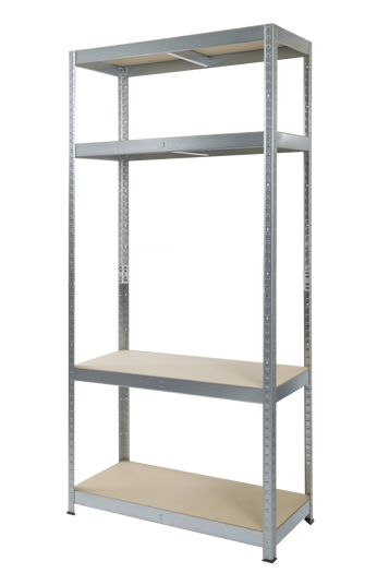 Купити Стелаж 1650x800x300 мм 4 полиць ХДФ металевий оцинкований
