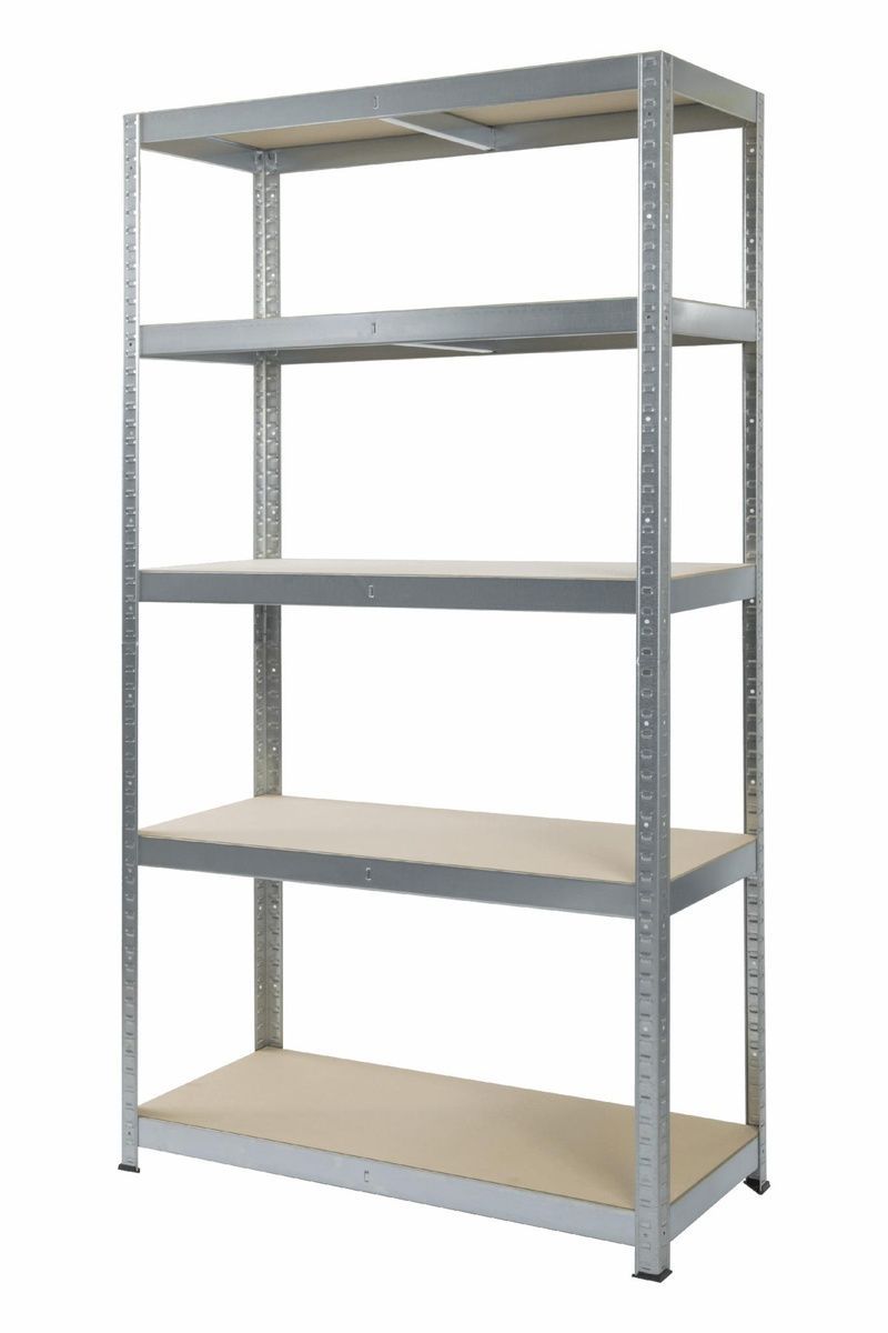 Стелаж 1800x900x450 мм 5 полиць ХДФ металевий оцинкований StahlPro Pure STALPRO_Pure-5P-180-90-45_200 фото