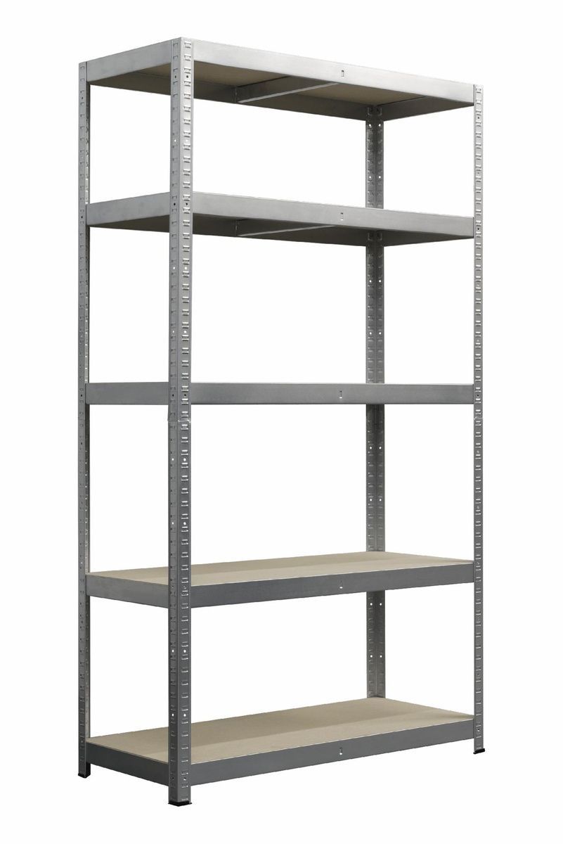 Стелаж 1800x900x450 мм 5 полиць ХДФ металевий оцинкований StahlPro Pure STALPRO_Pure-5P-180-90-45_200 фото