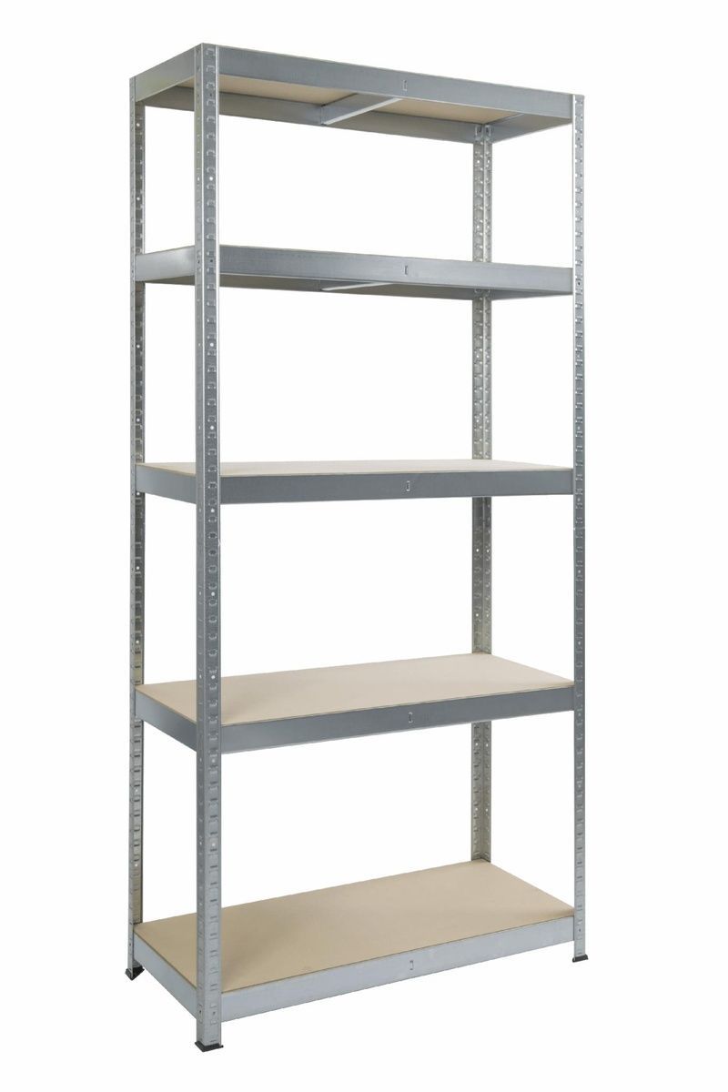 Стелаж 1800х900х400 мм 5 полиць ХДФ металевий оцинкований StahlPro Pure STALPRO_Pure-5P-180-90-40_150 фото