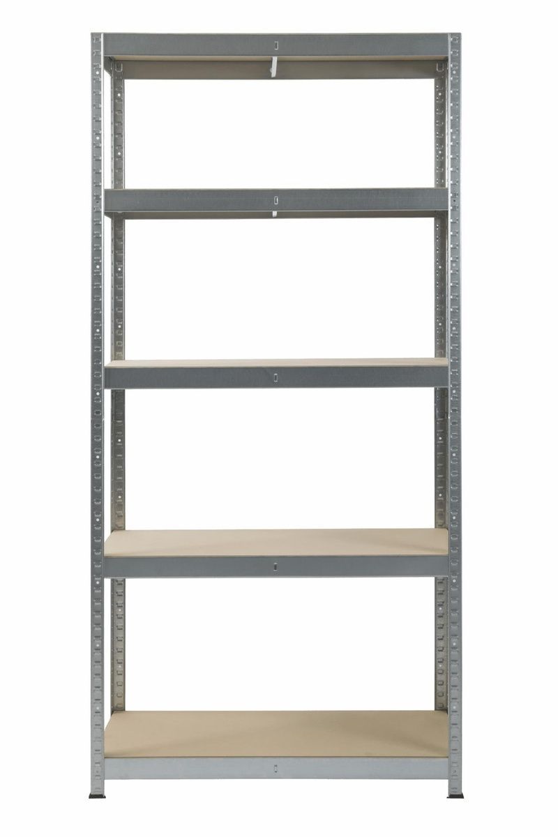 Стелаж 1800х900х400 мм 5 полиць ХДФ металевий оцинкований StahlPro Pure STALPRO_Pure-5P-180-90-40_150 фото