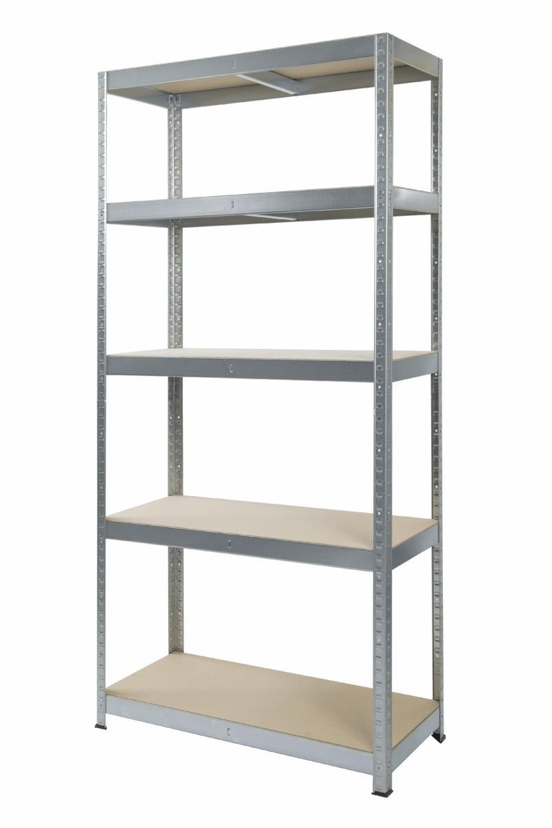 Стелаж 1800х900х400 мм 5 полиць ХДФ металевий оцинкований StahlPro Pure STALPRO_Pure-5P-180-90-40_150 фото